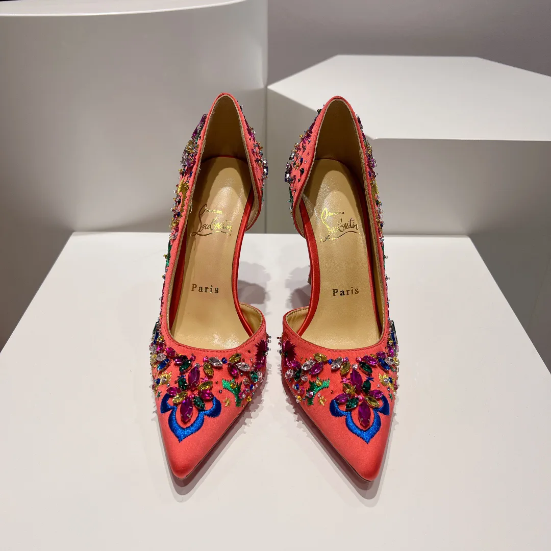 Embellished Pointed Toe High Heel Sandals image 1