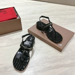 Women's Thong Block Heel Sandals image 1