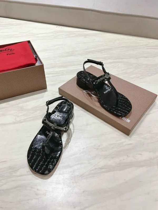 Women's Thong Block Heel Sandals image 1