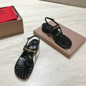Women's Thong Block Heel Sandals image 1