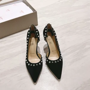 Christian Louboutin ANGELINA Studded Red Sole High Heel Pumps image 1