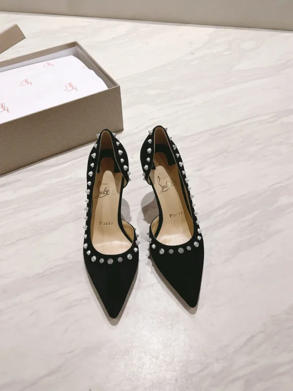 Christian Louboutin ANGELINA Studded Red Sole High Heel Pumps image 1