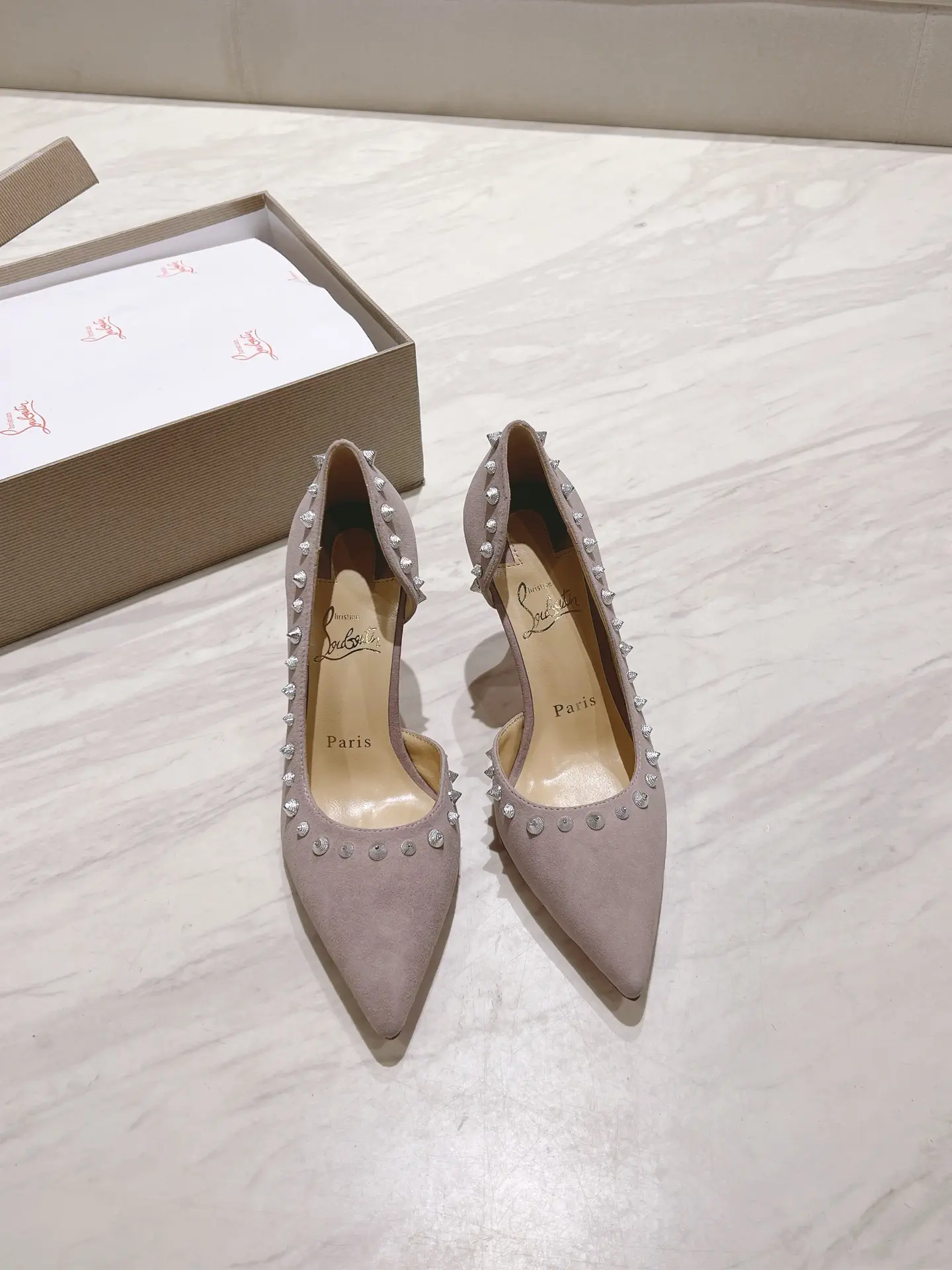 Spiked Pointed Toe High Heel Pumps image 1