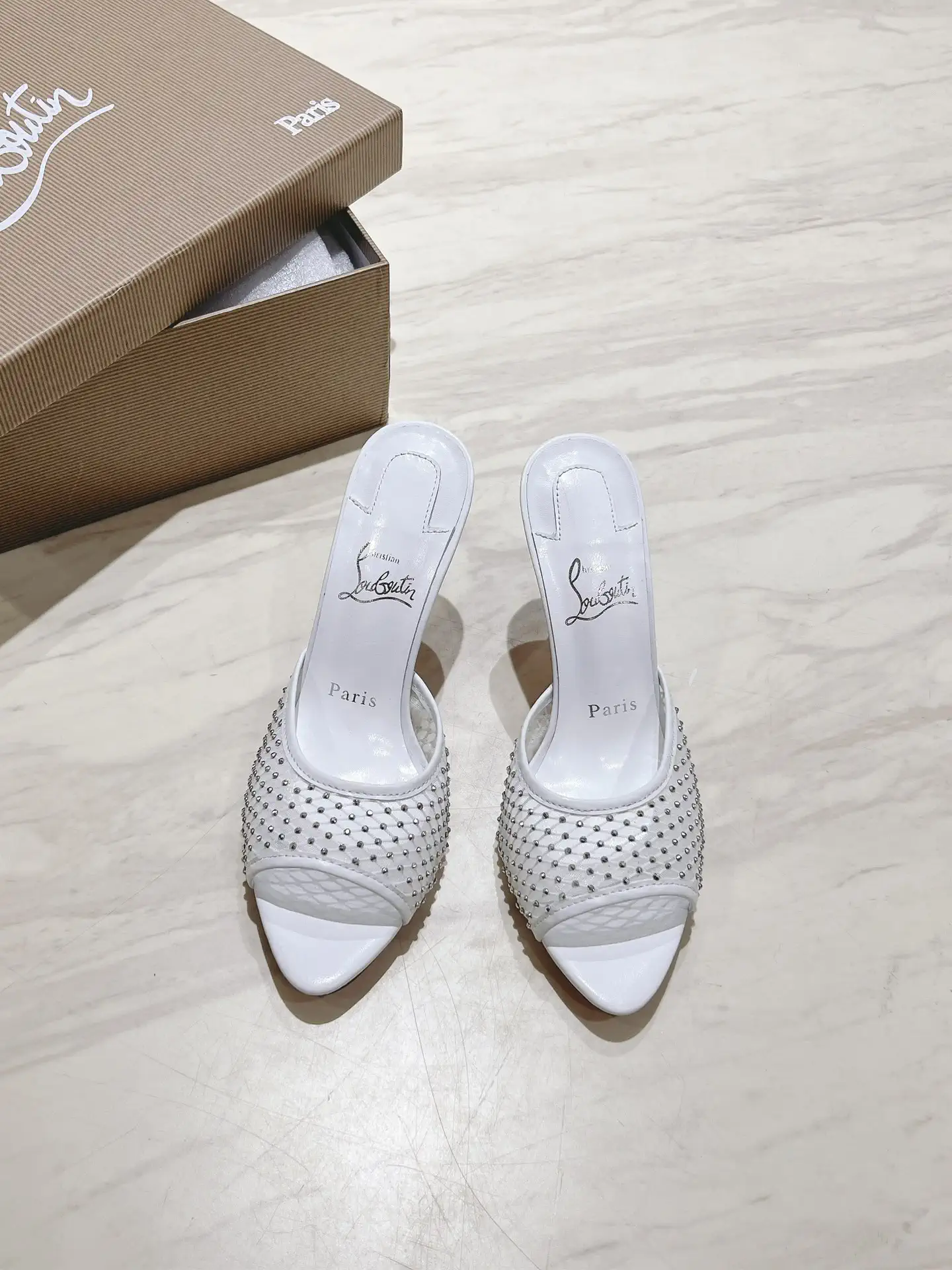 Apostropha Mesh Strass High Heel Mules image 1