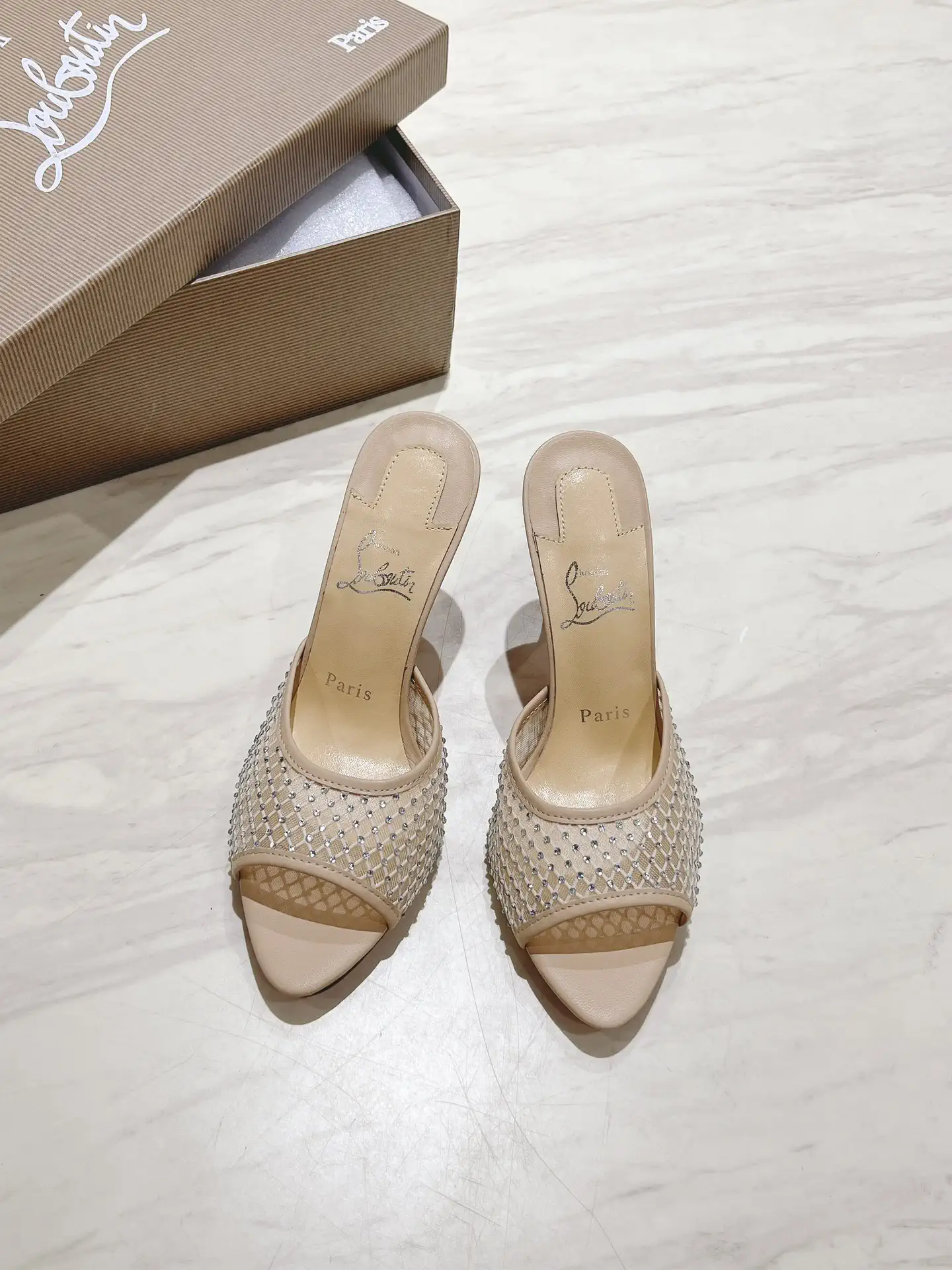 Apostropha Mesh Strass High Heel Mules image 1
