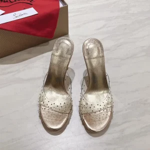 DEGRAQUEEN Crystal High Heel Mules image 1