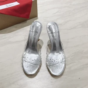 DEGRAQUEEN Crystal High Heel Mules image 1
