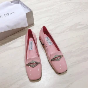 Rhinestone Buckle Patent Leather Mary Jane Flat Shoes image 1