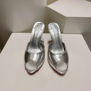 Peep Toe High Heel Mules image 1