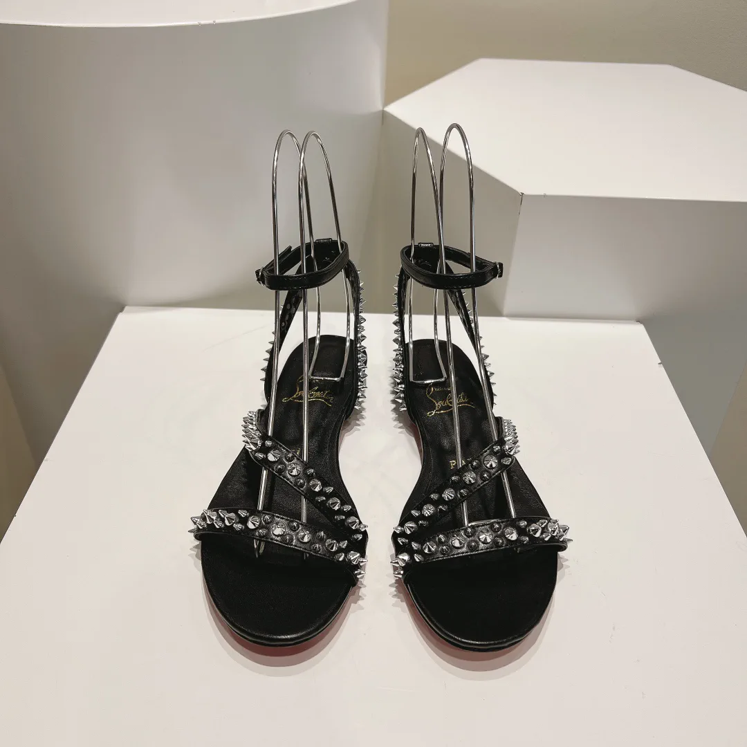 Spike Strap Flat Sandals image 1