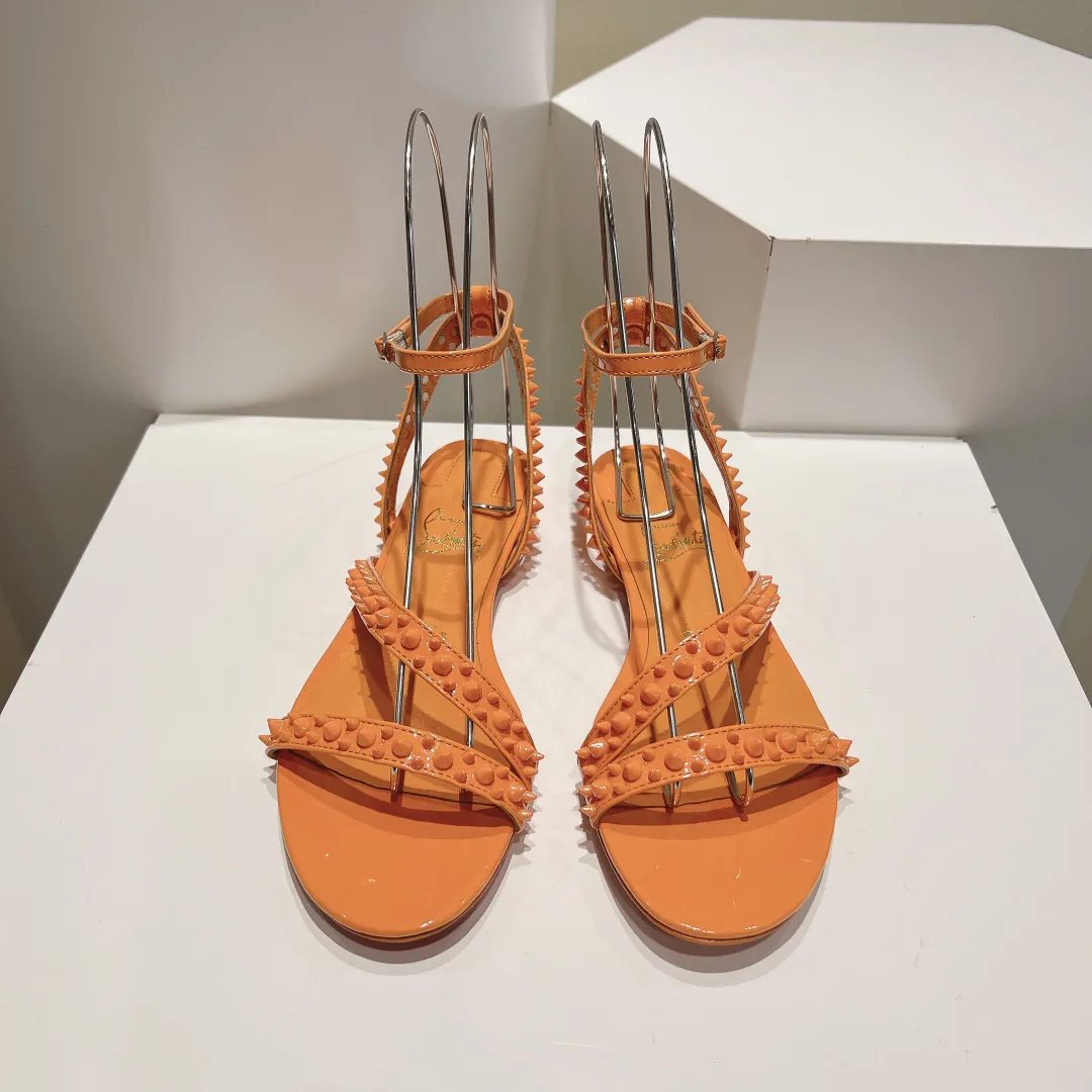 Spiked Strap Flat Sandals image 1