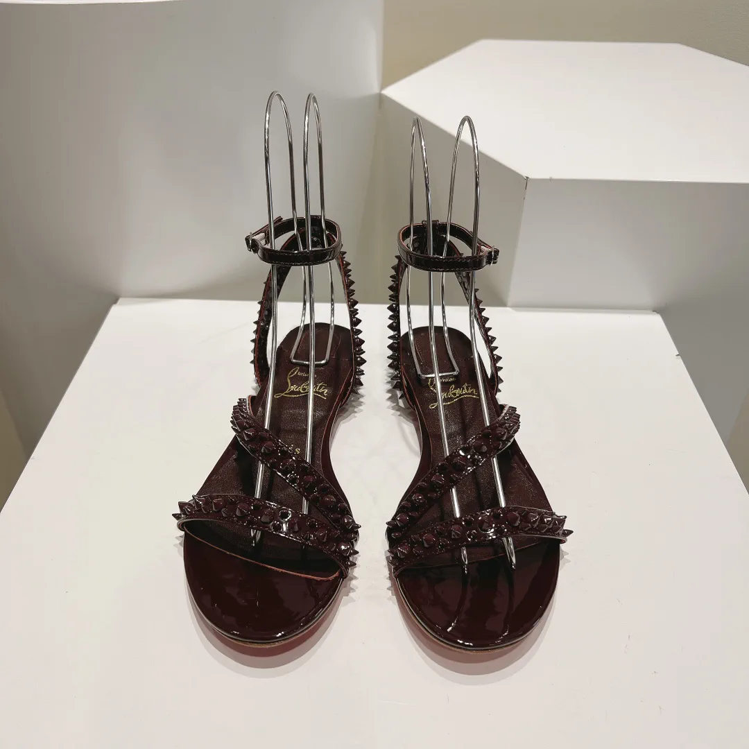 Spiked Strap Flat Sandals image 1