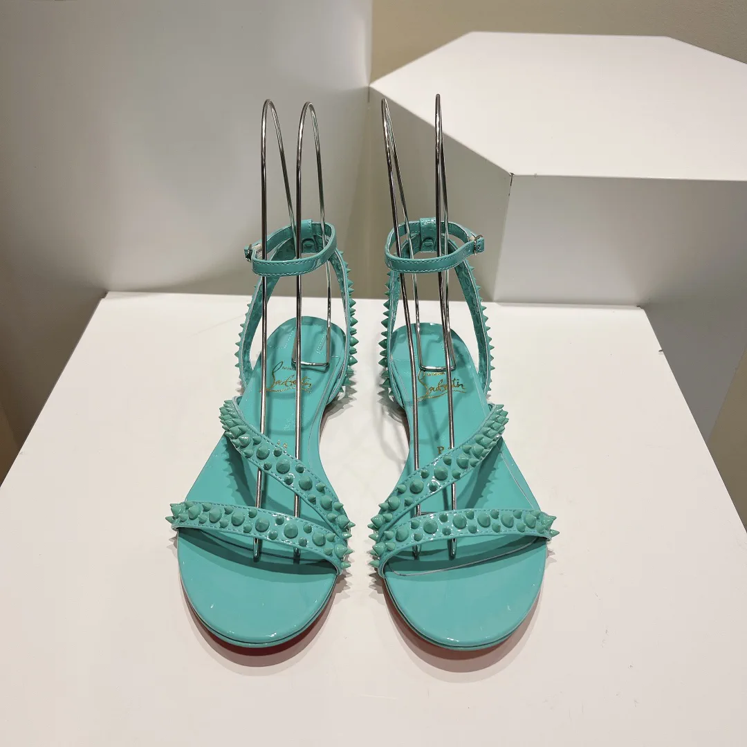 Spiked Strap Flat Sandals image 1