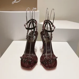 Studded Ankle Strap High Heel Sandals image 1