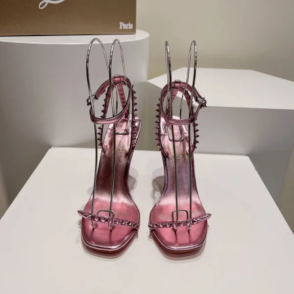 Studded Ankle Strap High Heel Sandals image 1