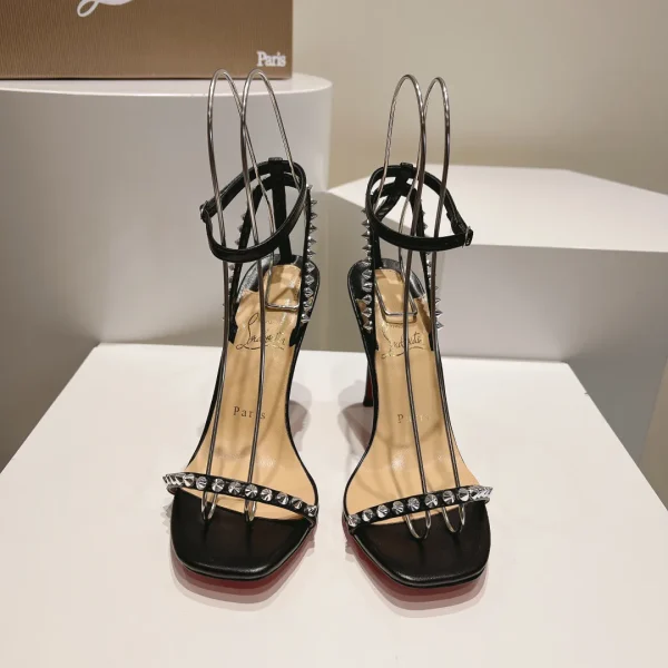 Christian Louboutin Studded Ankle Strap High Heel Sandals image 1