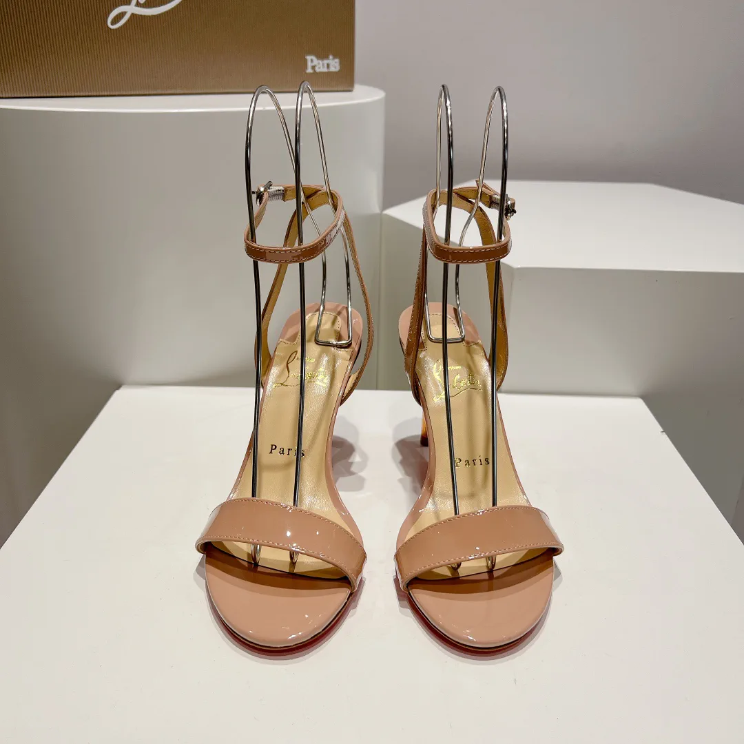 Patent Leather Ankle Strap High Heel Sandals image 1
