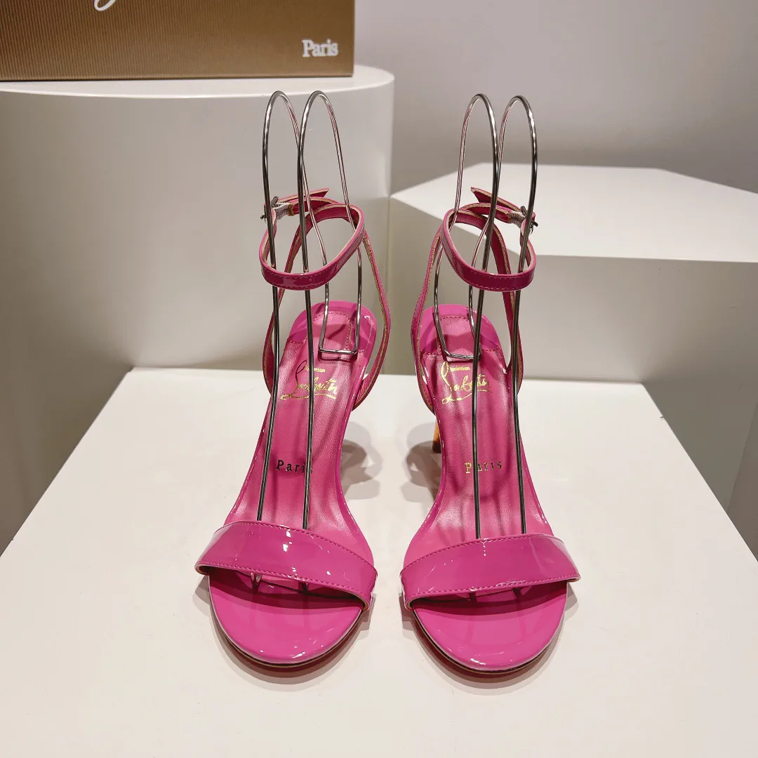 Patent Leather Ankle Strap High Heel Sandals image 1