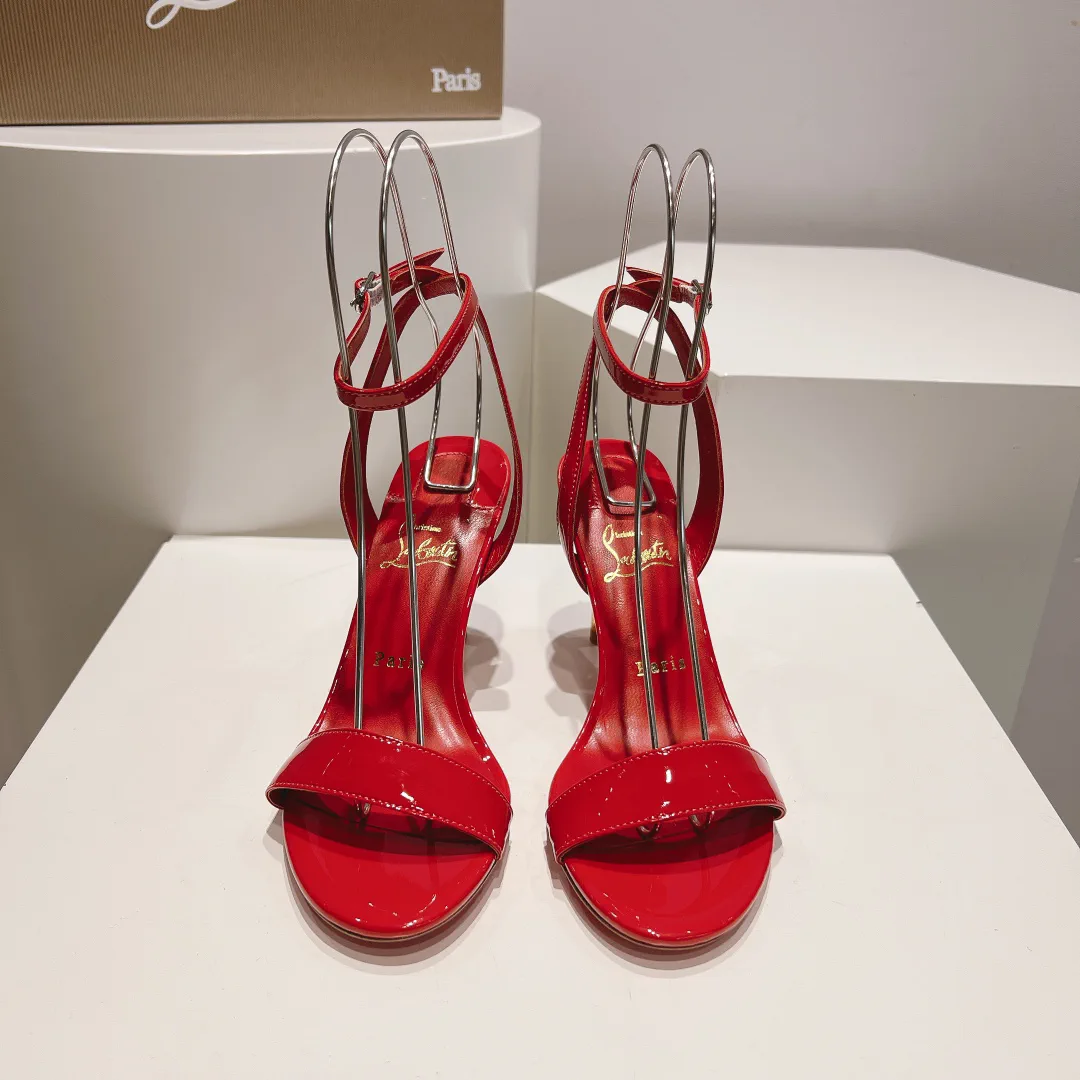 Patent Leather Ankle Strap High Heel Sandals image 1