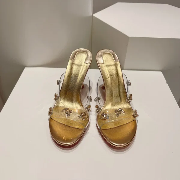 DEGRAQUEEN Crystal High Heel Mules image 1