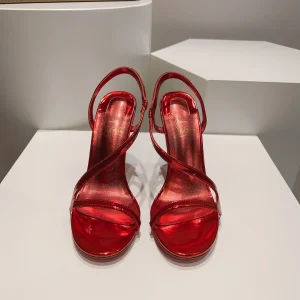Women's Patent Leather Stiletto Heel Sandals image 1