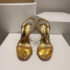 Women's Rhinestone Stiletto Heel Sandals image 1