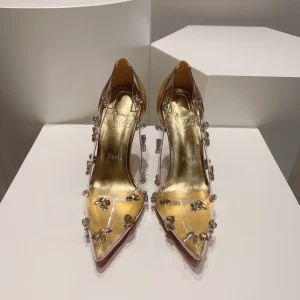 DEGRAQUEEN Crystal Pointed Toe High Heel Pumps image 1
