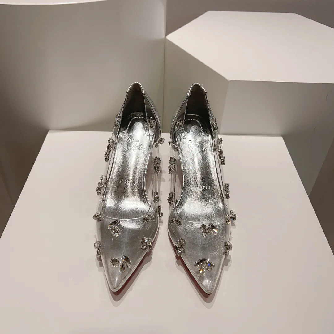 DEGRAQUEEN Crystal High Heel Shoes image 1