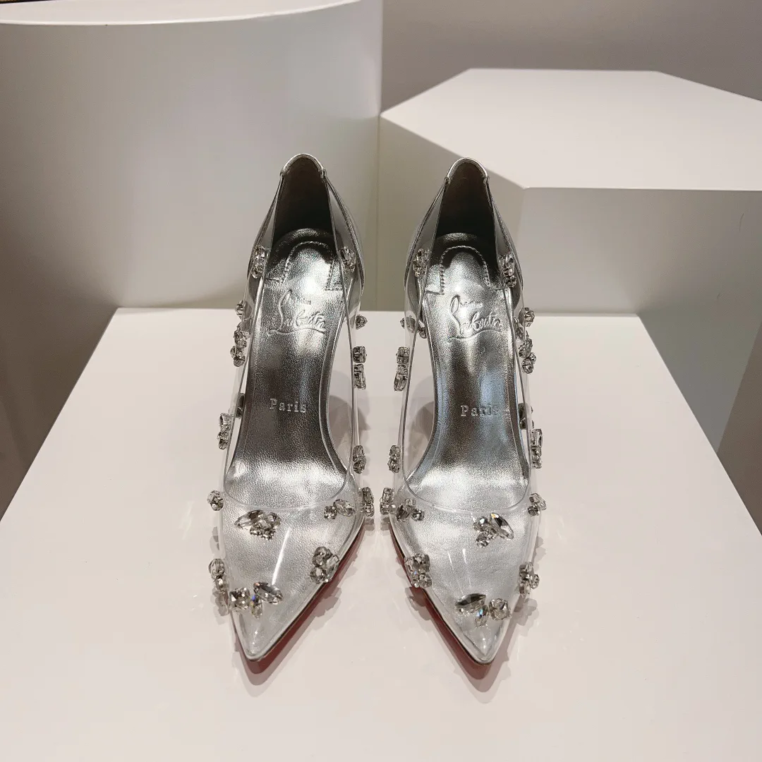 Christian Louboutin Degraqueen Crystal High Heel Shoes image 1