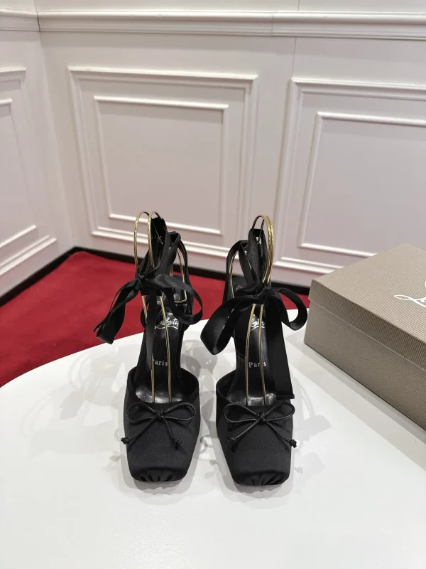 Bow Decor Satin High Heel Pumps image 1