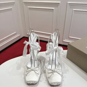 Women's Bow Satin High Heel Shoes image 1