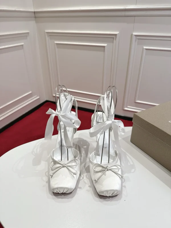 Women's Bow Satin High Heel Shoes image 1