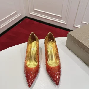 Christian Louboutin Gradient Rhinestone Pointed Toe High Heels image 1