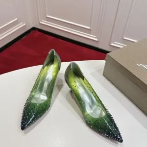Christian Louboutin Gradient Rhinestone Pointed Toe High Heels image 1