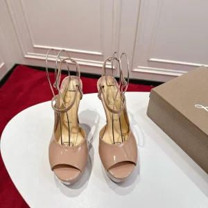 Christian Louboutin Peep Toe Platform High Heel Sandals image 1
