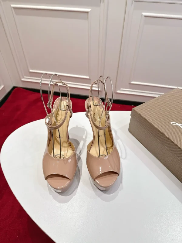 Christian Louboutin Peep Toe Platform High Heel Sandals image 1