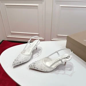 Christian Louboutin MissZ Crystal Mesh Slingback High Heels image 1