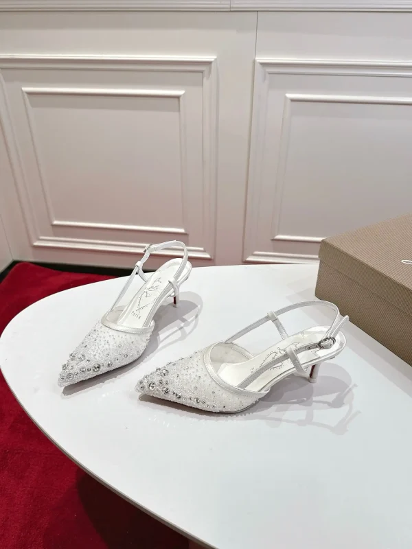 Christian Louboutin MissZ Crystal Mesh Slingback High Heels image 1