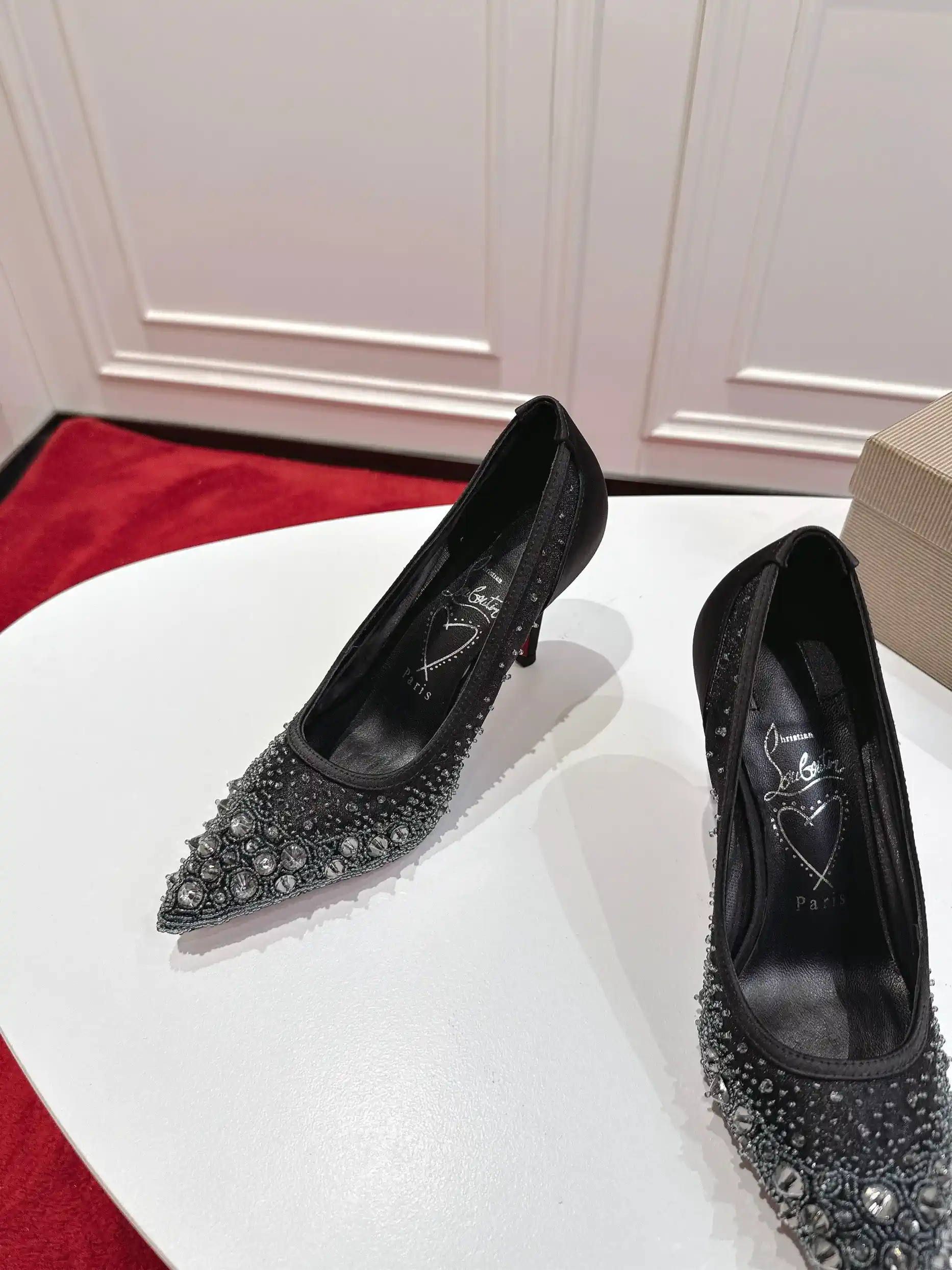 Christian Louboutin MissZ Crystal Mesh High Heel Pumps image 1