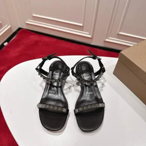 Christian Louboutin Studded Ankle Strap Sandals image 1