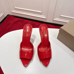 Pointed Toe Peep Toe High Heel Mules image 1