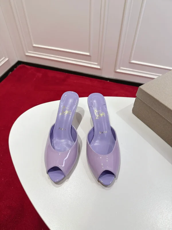 Peep Toe High Heel Mules image 1
