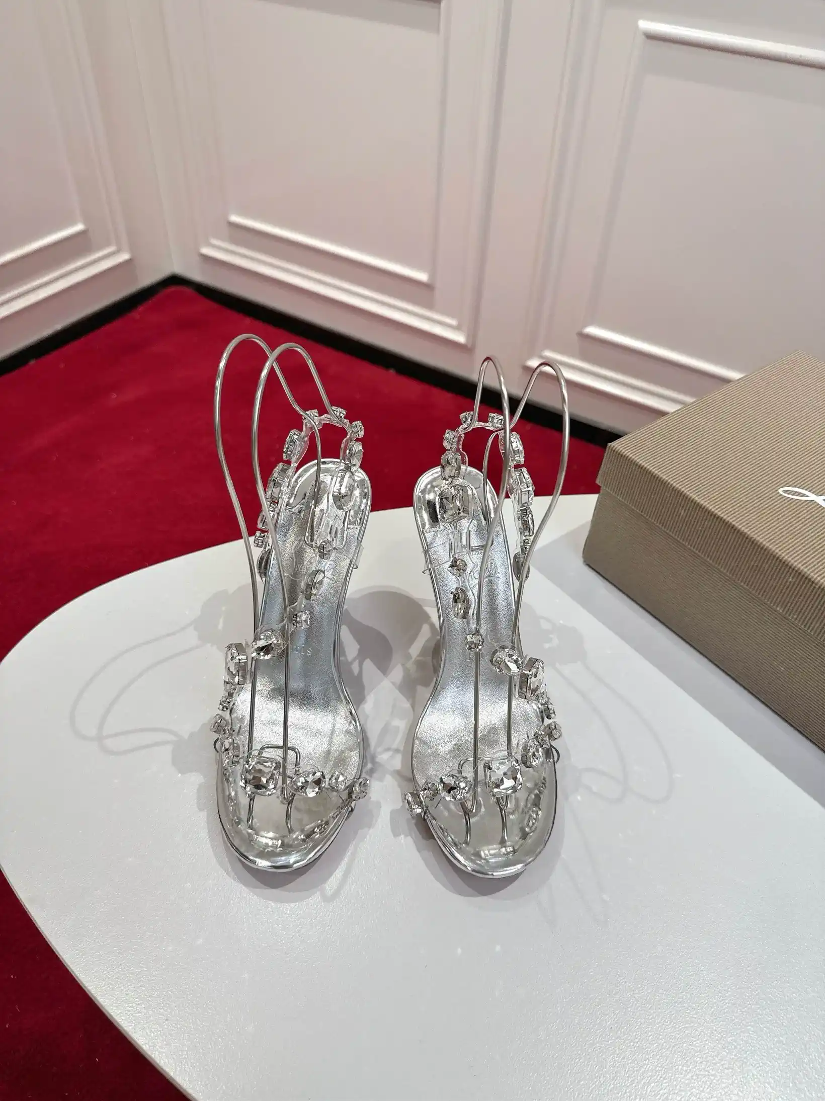 Crystal Embellished High Heel Sandals image 1