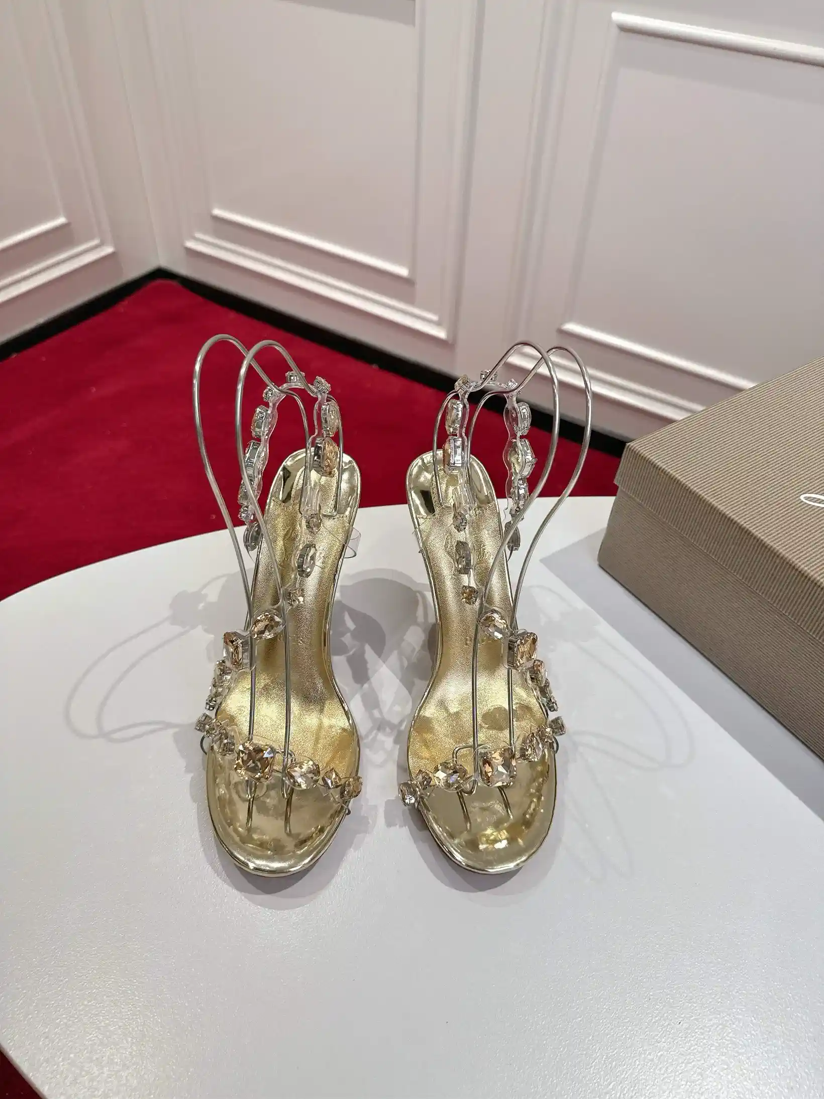 Crystal Embellished High Heel Sandals image 1