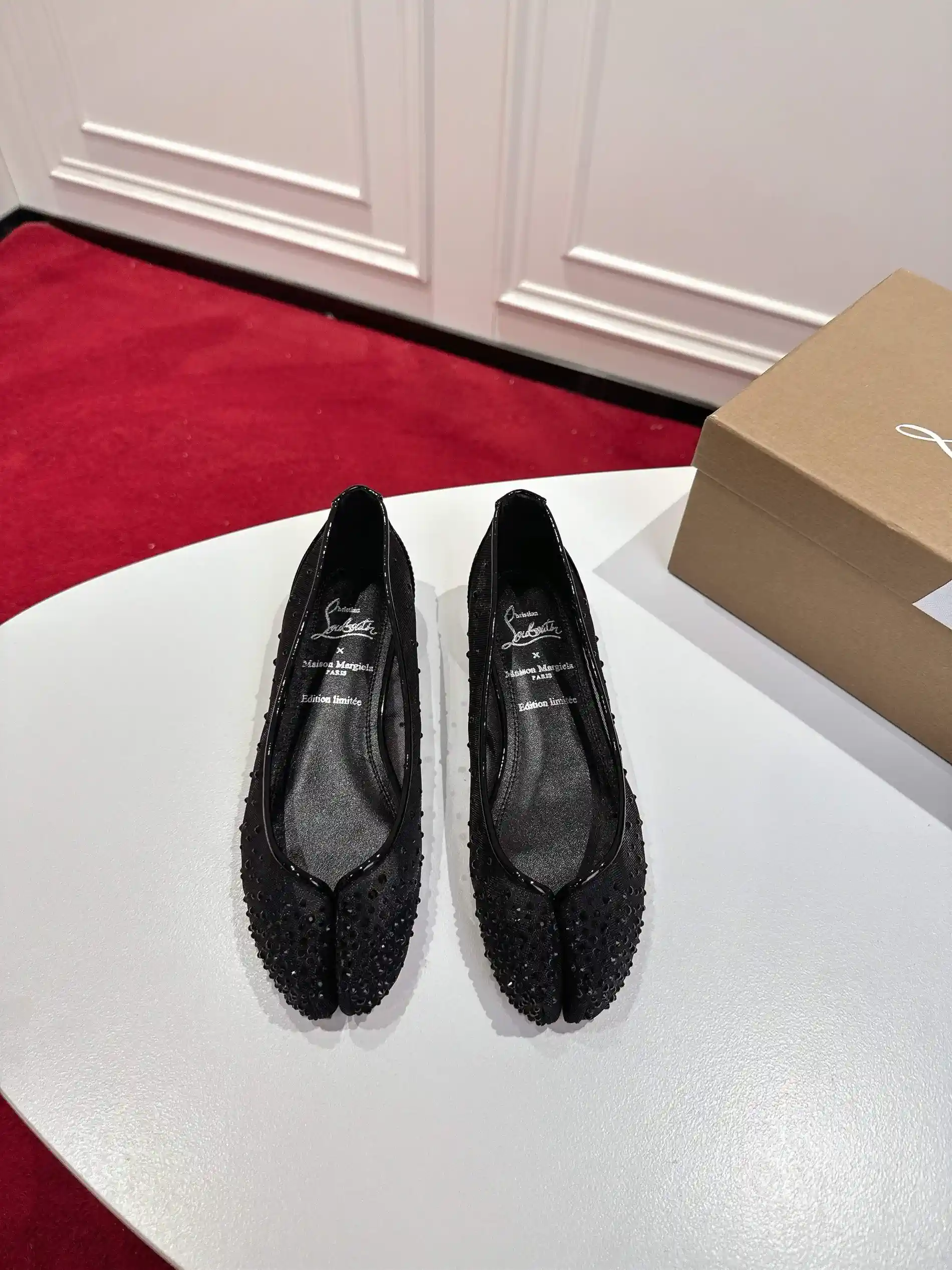 Rhinestone Tabi Flat Ballet Shoes image 1