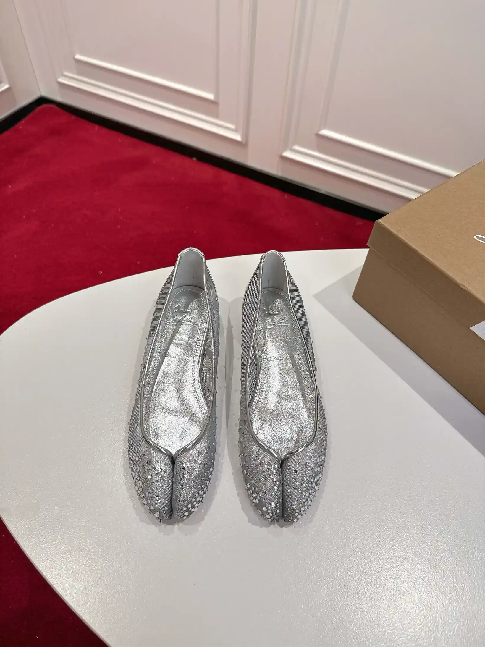 Rhinestone Tabi Flat Ballet Shoes image 1