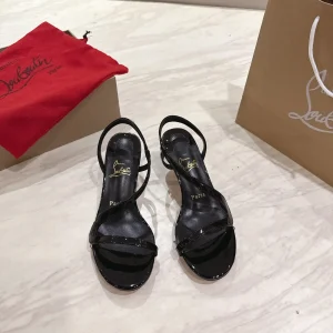 Women's Patent Leather Stiletto Heel Sandals image 1