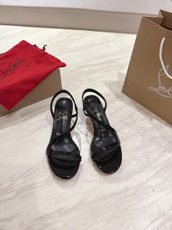 Women's Patent Leather Stiletto Heel Sandals image 1