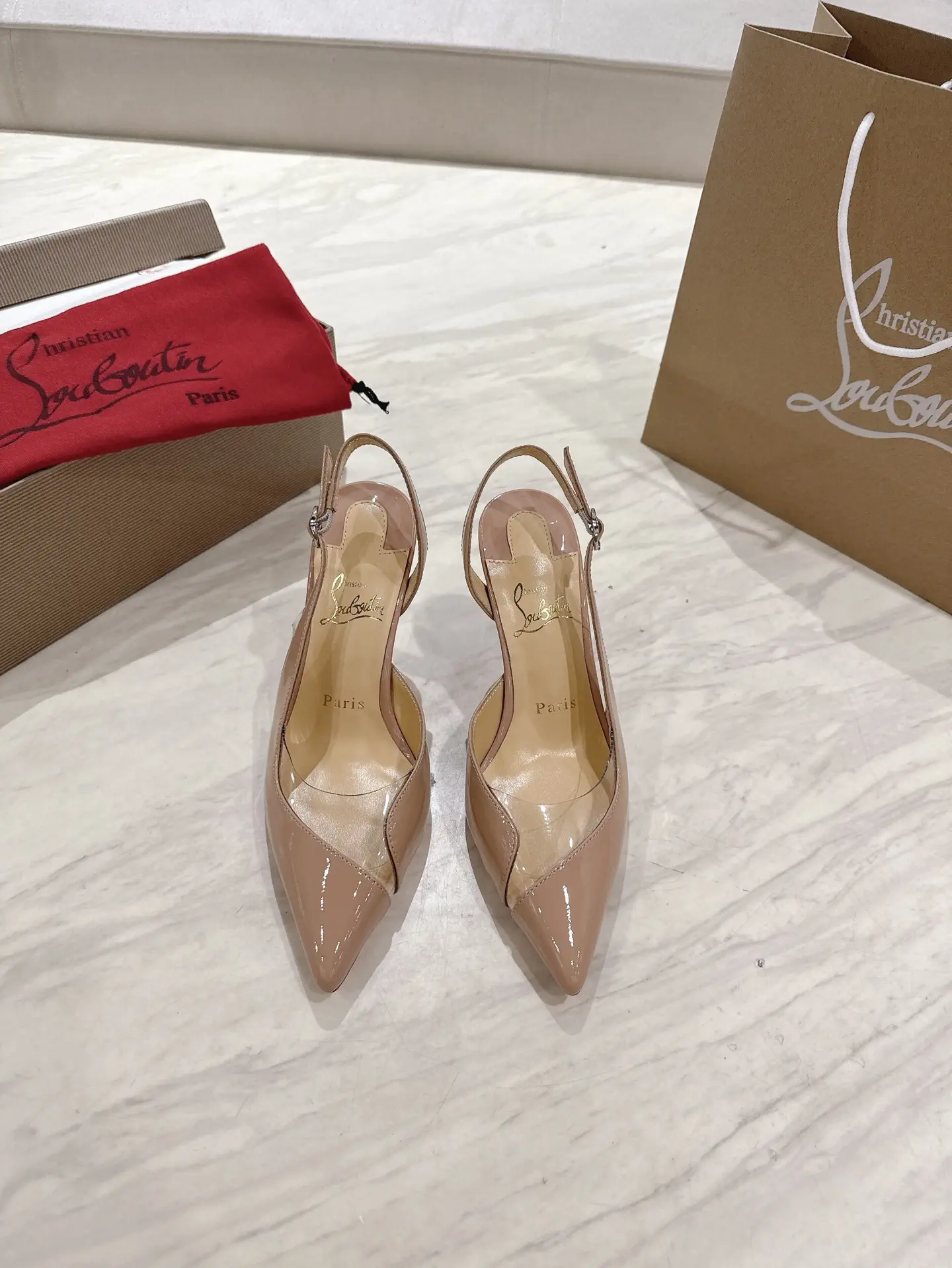 Slingback Pointed Toe High Heel Sandals image 1