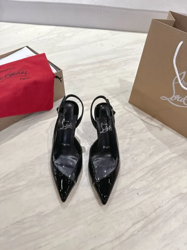 Patent Leather Slingback High Heel Sandals image 1